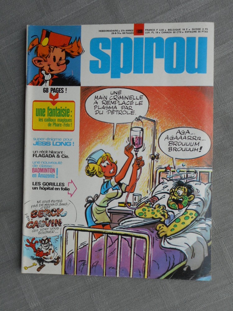 Spirou Weekly No. 1898 Good Condition With Supplement