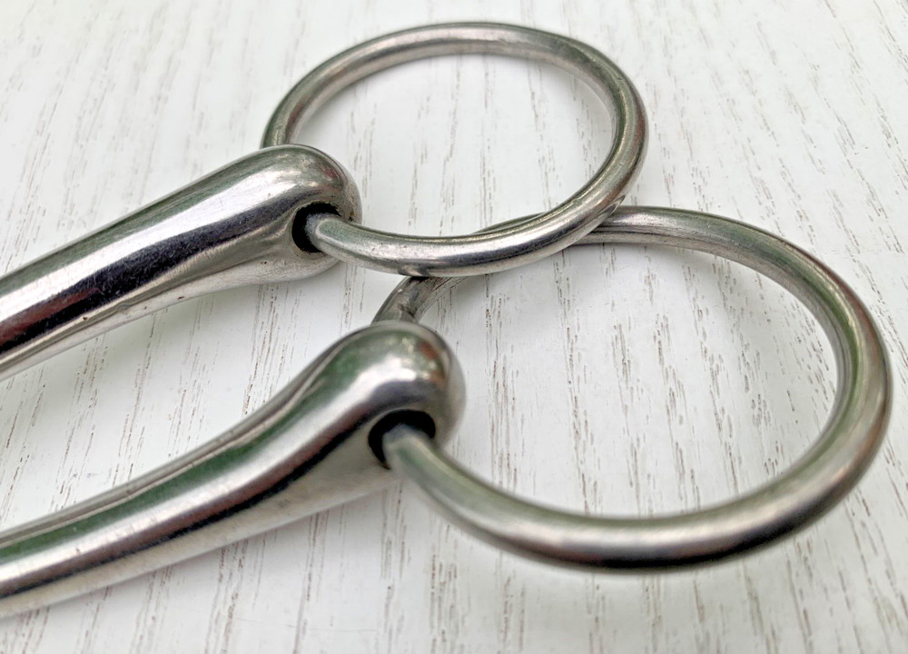 Loose Ring Bradoon Snaffle Bit, Size: 5 3/4" Mouth, Thin Diameter, Small Ring