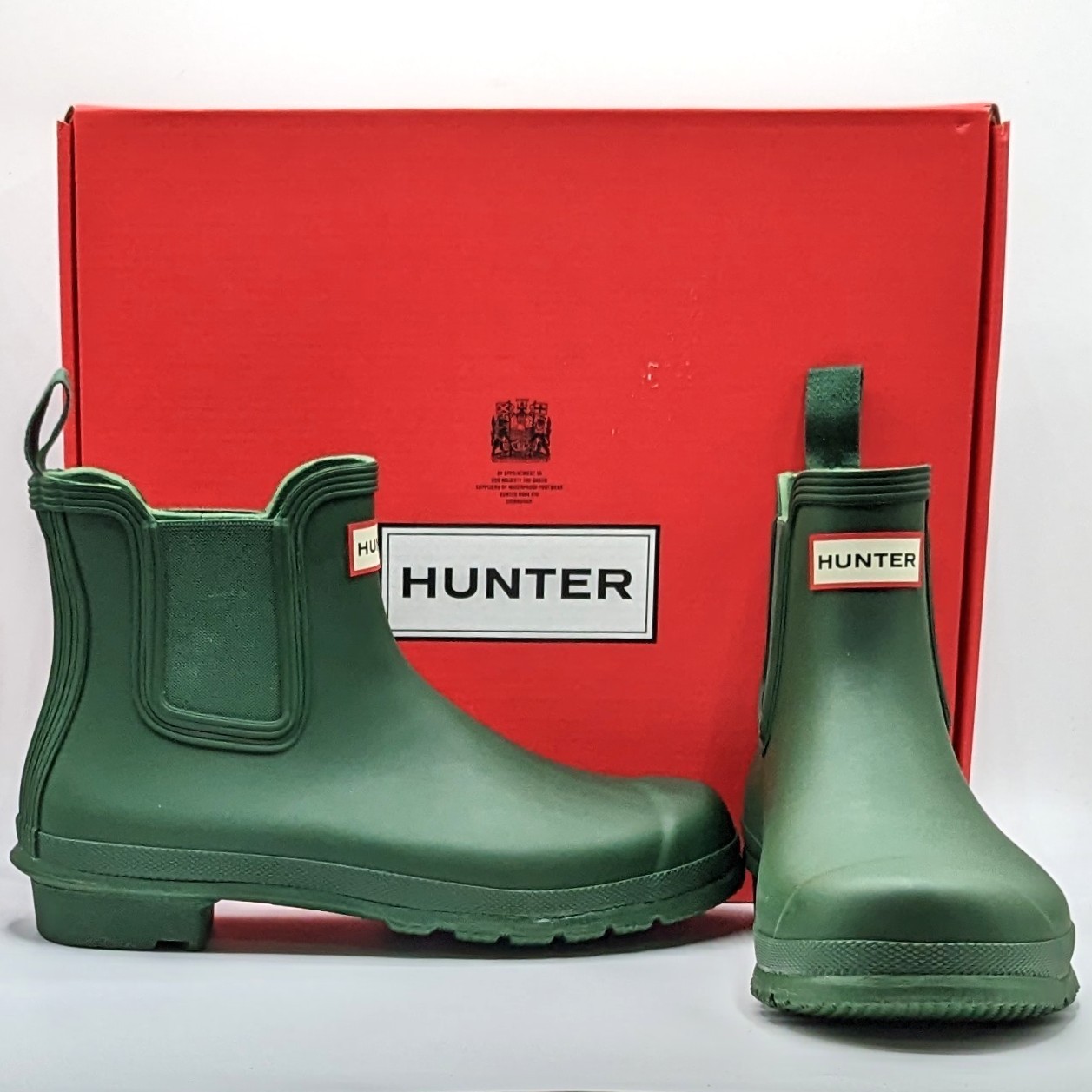 Hunter Original Chelsea Women's Waterproof Rain & Farm Boots (Hunter Green) NEW