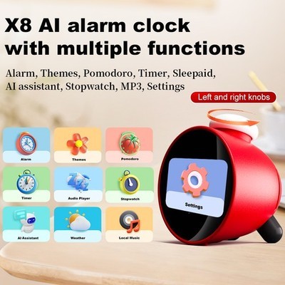Bluetooth 5.0 WiFi AI Smart Clock Display Speaker Clock Connection