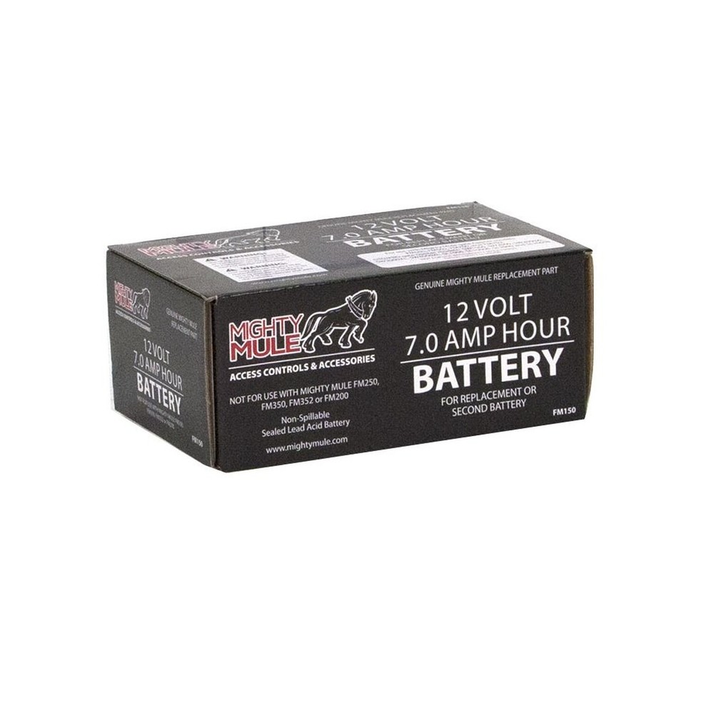 Mighty Mule 12-Volt Battery for Mighty Mule Automatic Gate Openers (FM150) , ...