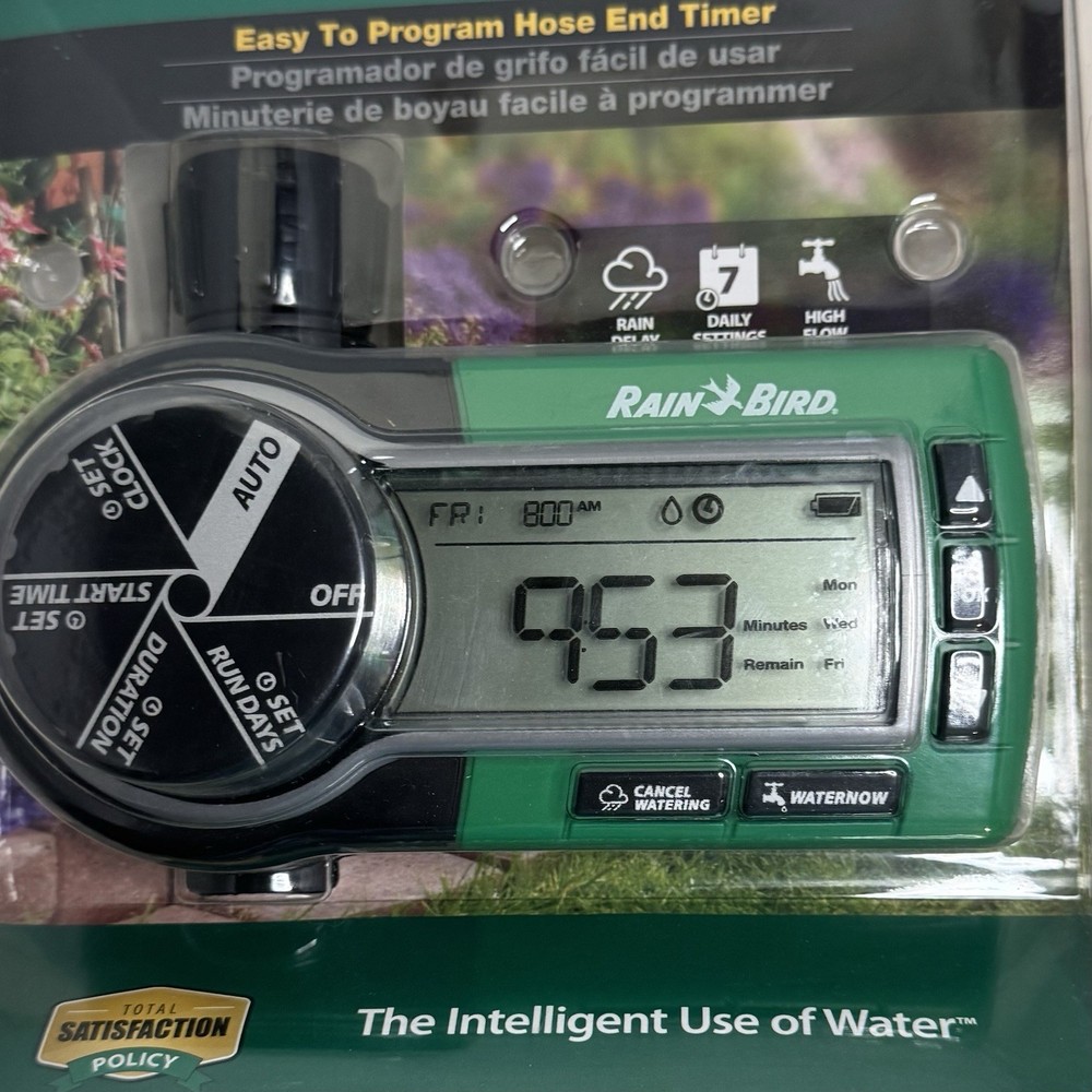 Rain Bird 1ZEHTMR 7-Day Setting Electronic Digital Hose End Timer, One Zone