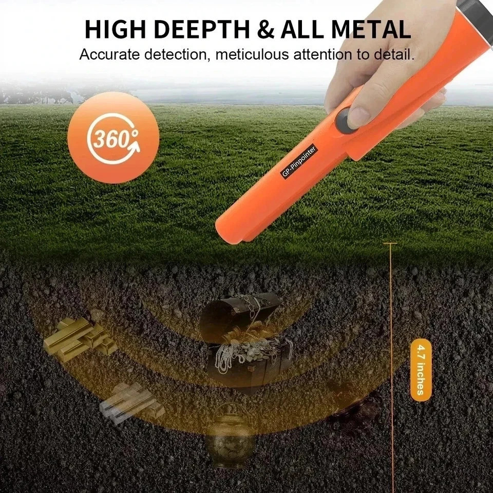 Metal Detector HandHeld Pro Pinpointer Pointer Probe Waterproof Sensitive Tester