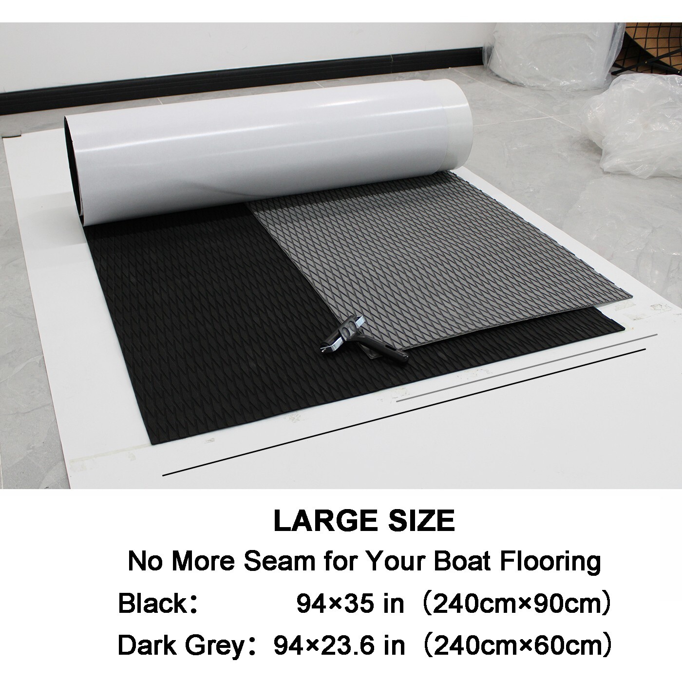 94''x35" EVA Foam Boat Decking Sheet Mat Teak Marine Yacht Flooring Paddle Pad