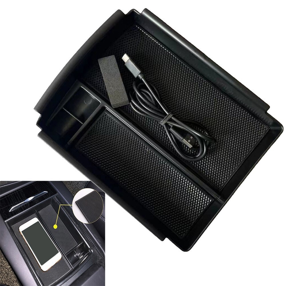 Multi Purpose Storage Box Phone Wireless Charger for Tesla Model X S 2016 2020