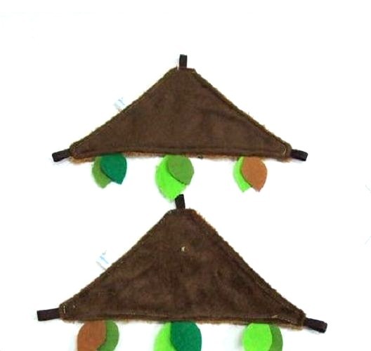 5 Pcs Sugar Glider Oval Cage Set Forest Pattern ,Hamster , Small Pet. Dark Brown