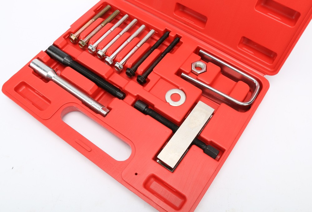 15PC Steering Wheel Puller and Lock Plate Compressor Tool Installer Removal Set