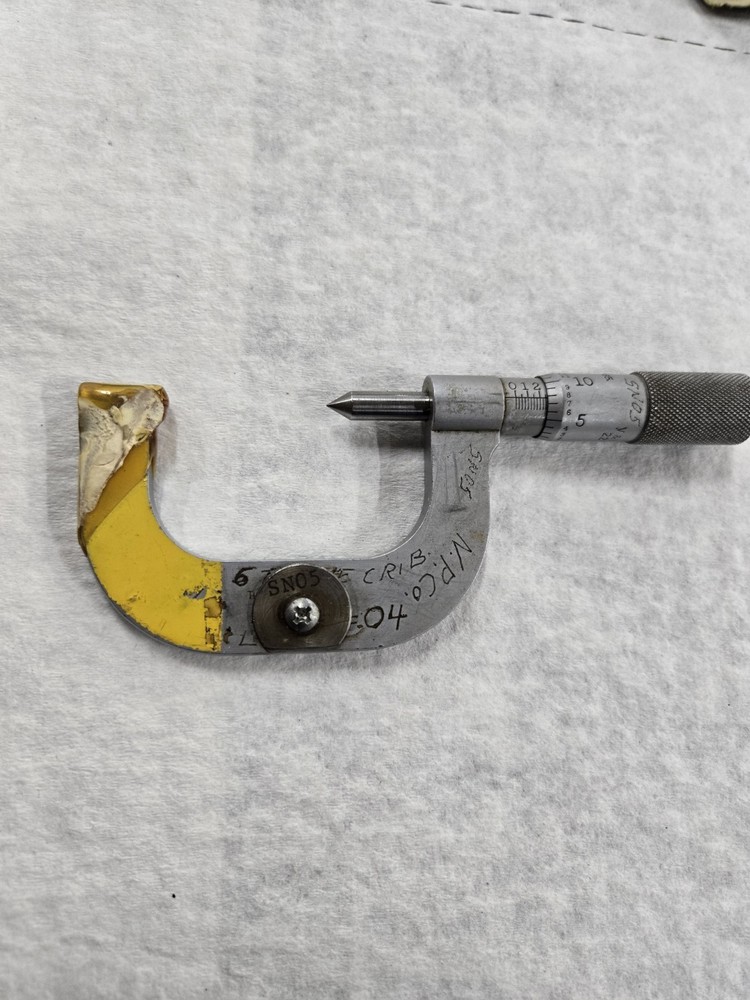 Starrett No 585 1-2 Thread Micrometer Outside Thread Micrometer
