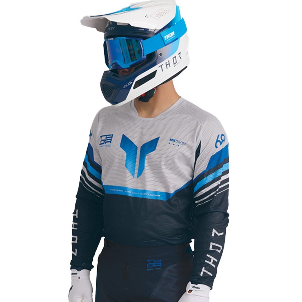 Thor Launchmode Vented Raptor Jersey - Midnight/Grey
