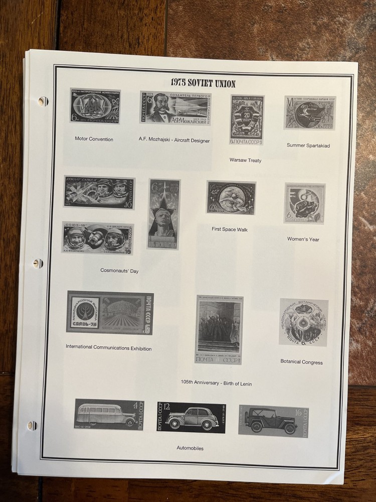 Mystic Soviet Union Collection Pages from 1969-1990