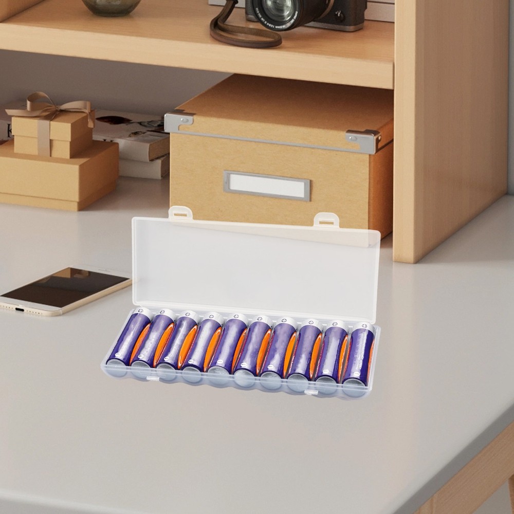 10-position Storage Box AA Battery Case Space-saving Battery Case Holder