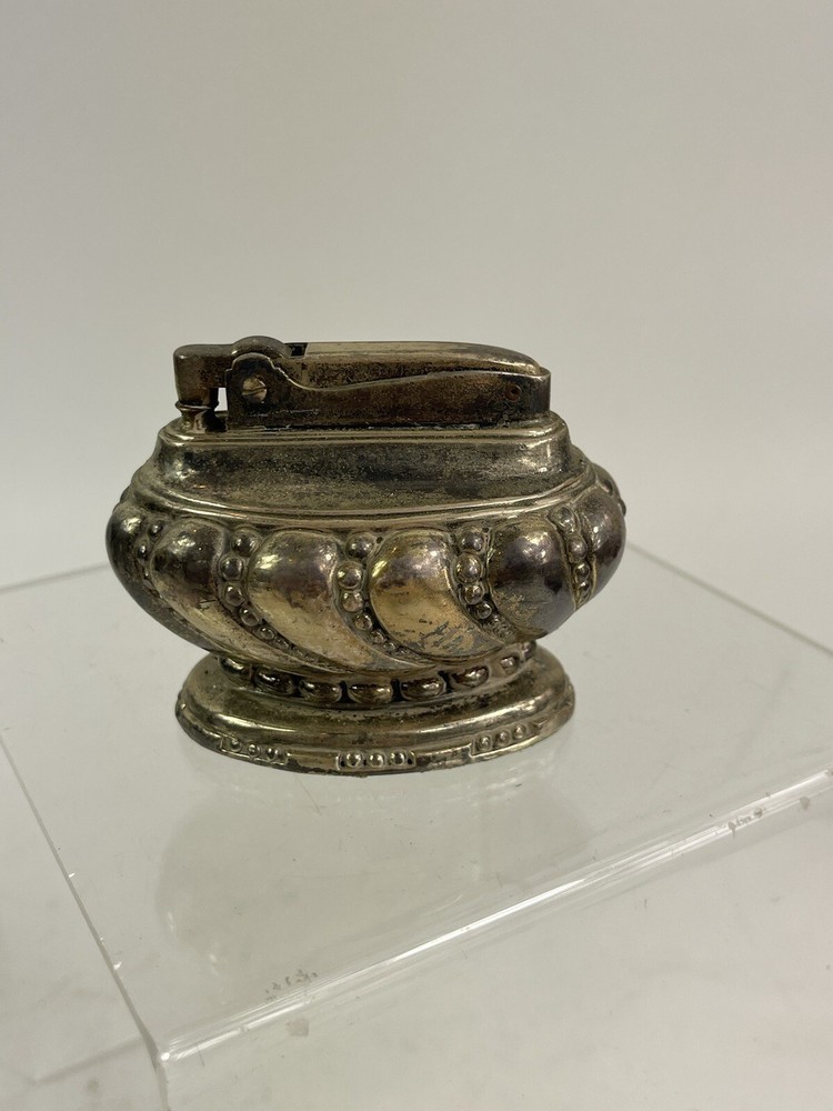 Silver plate Large table lighter Ronson Crown Excellent