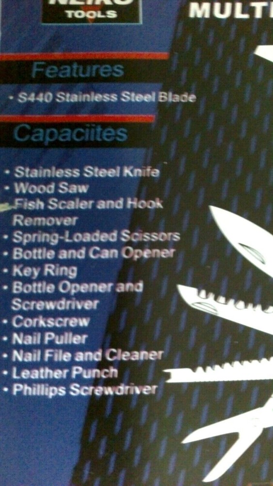 16 Function Multi-Blade Stainless Steel Knife