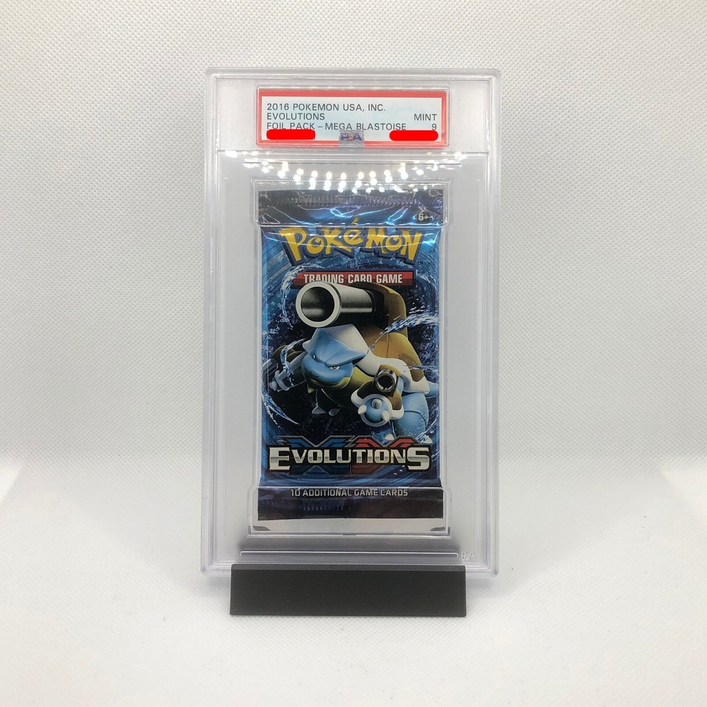 PSA Sealed Booster Pack Graded Card Display Stand - Black