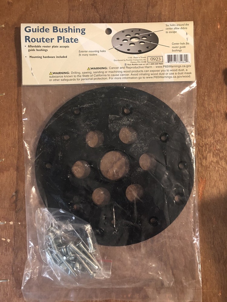 Rockler Guide Bushing Router plate
