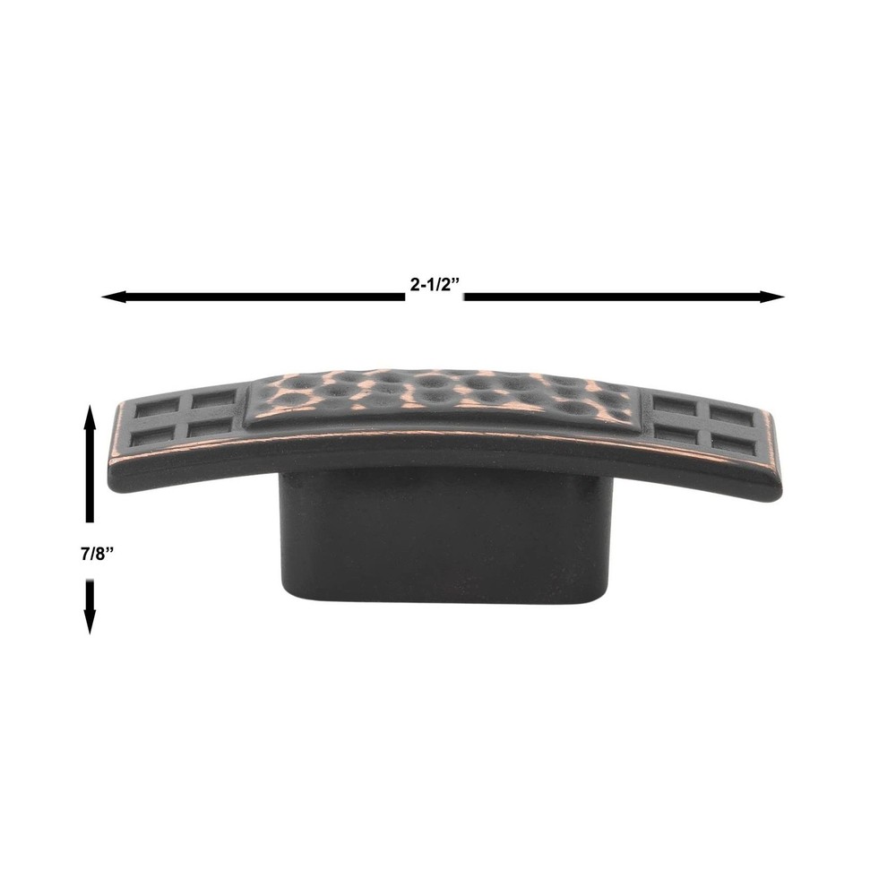 GlideRite Hardware 5431-AB-50 Hammered Mission Style Cabinet Knobs, 50 Pack, ...