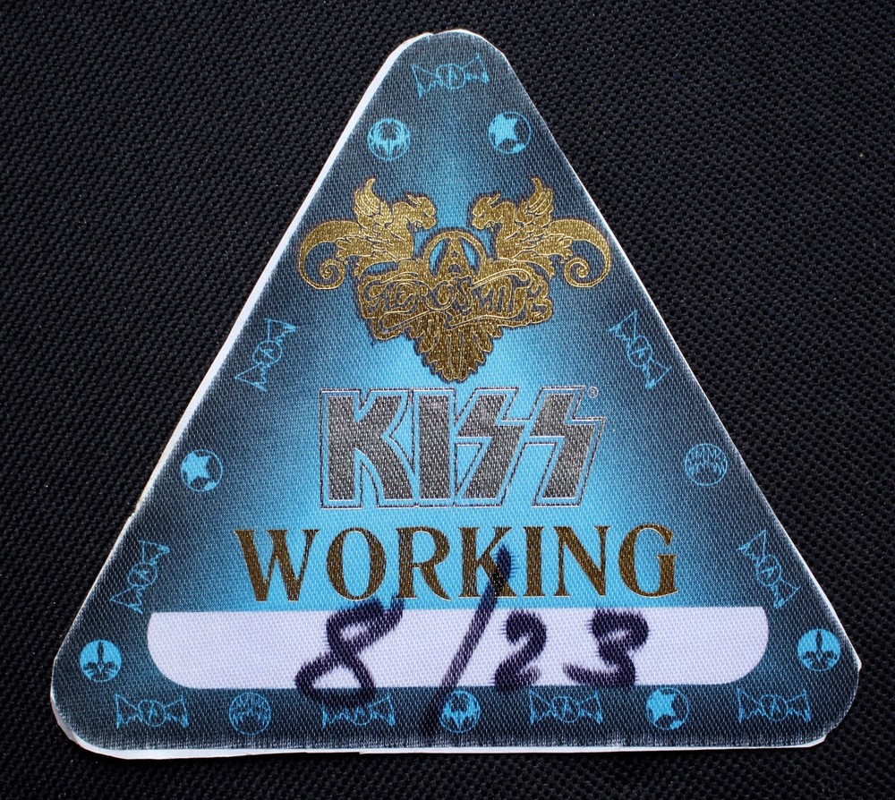 AEROSMITH - KISS 2003 ROCK BAND TOUR BUFFALO NY - Concert Backstage WORKING Pass