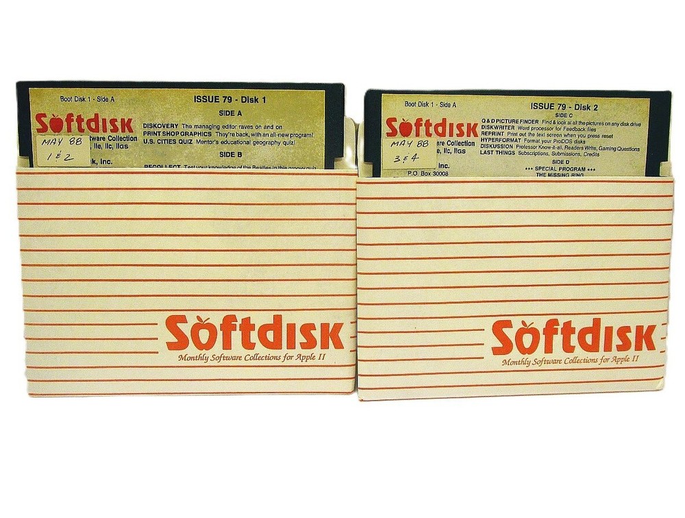 Softdisk Disks #79 with Missing Ring for Apple II