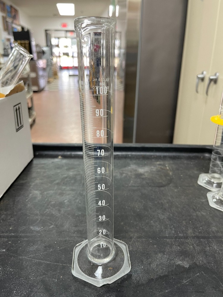KIMAX 100ml Glass Graduated Cylinders Lab Testing 20024