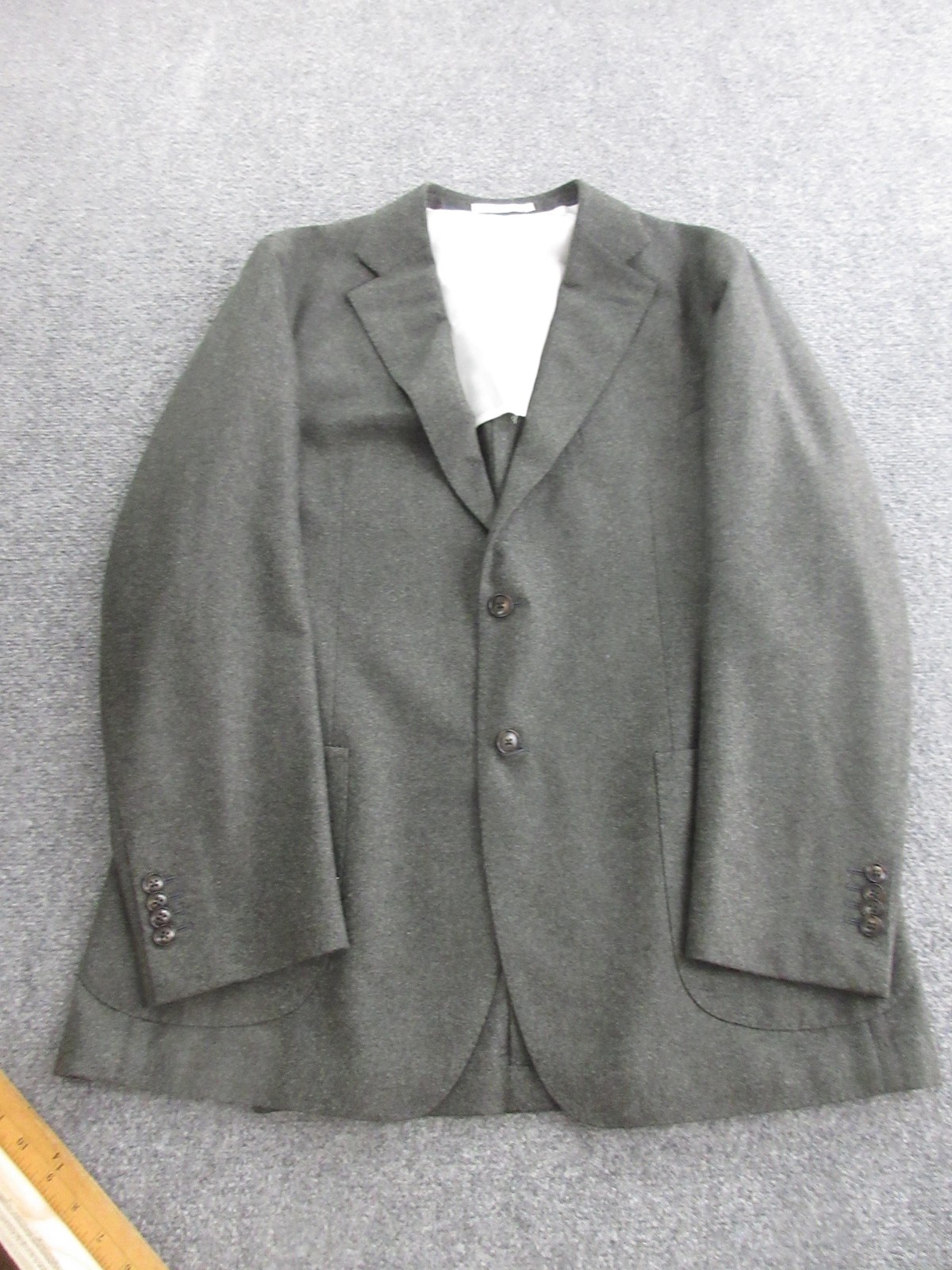 Suitsupply Blazer Mens 40 Gray Wool Flannel Sport Coat Vitale Barberis Canonico