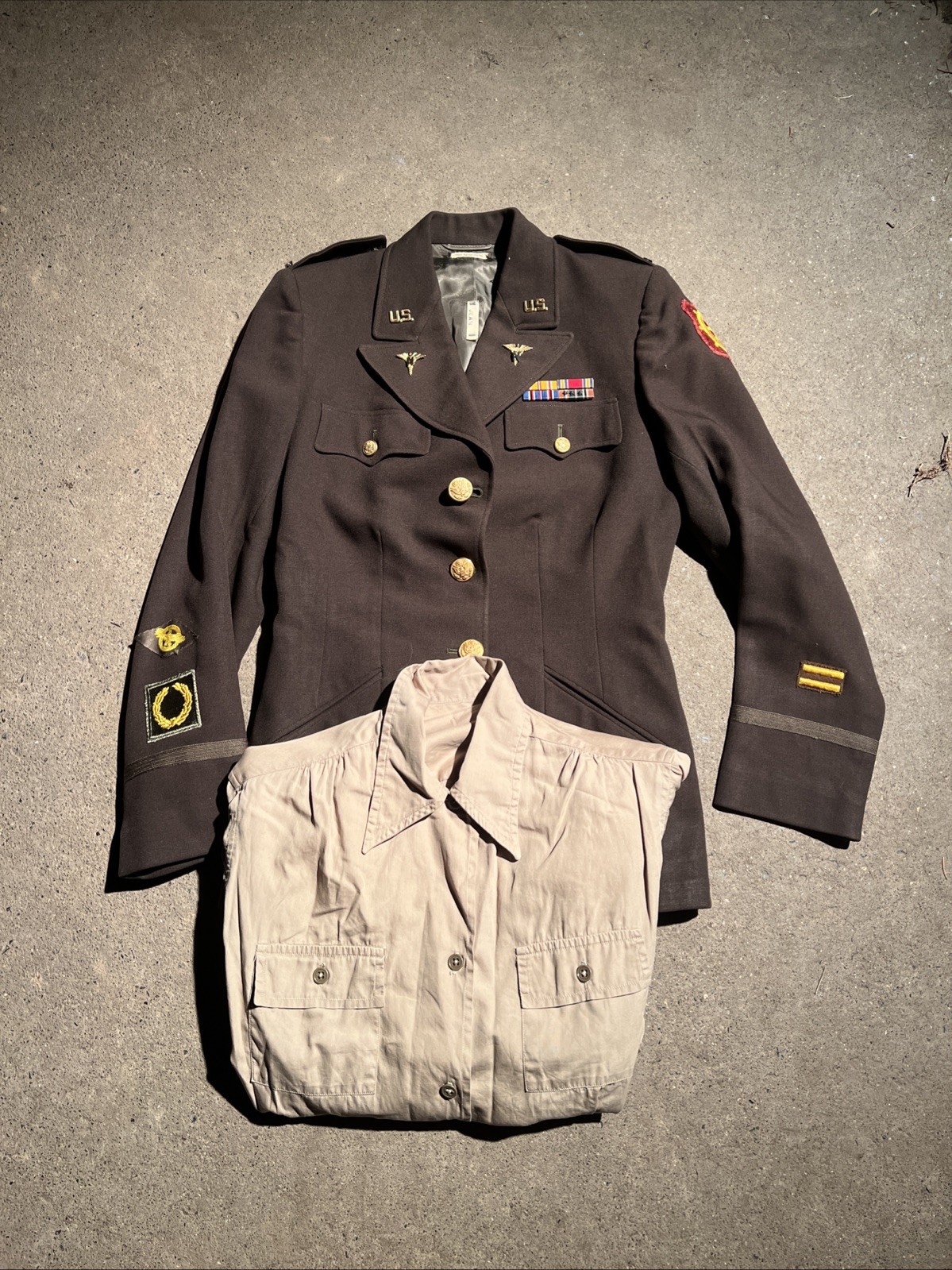 WW2 US Army Nurse Women’s Uniform Lieutenant ETO Named (FF453