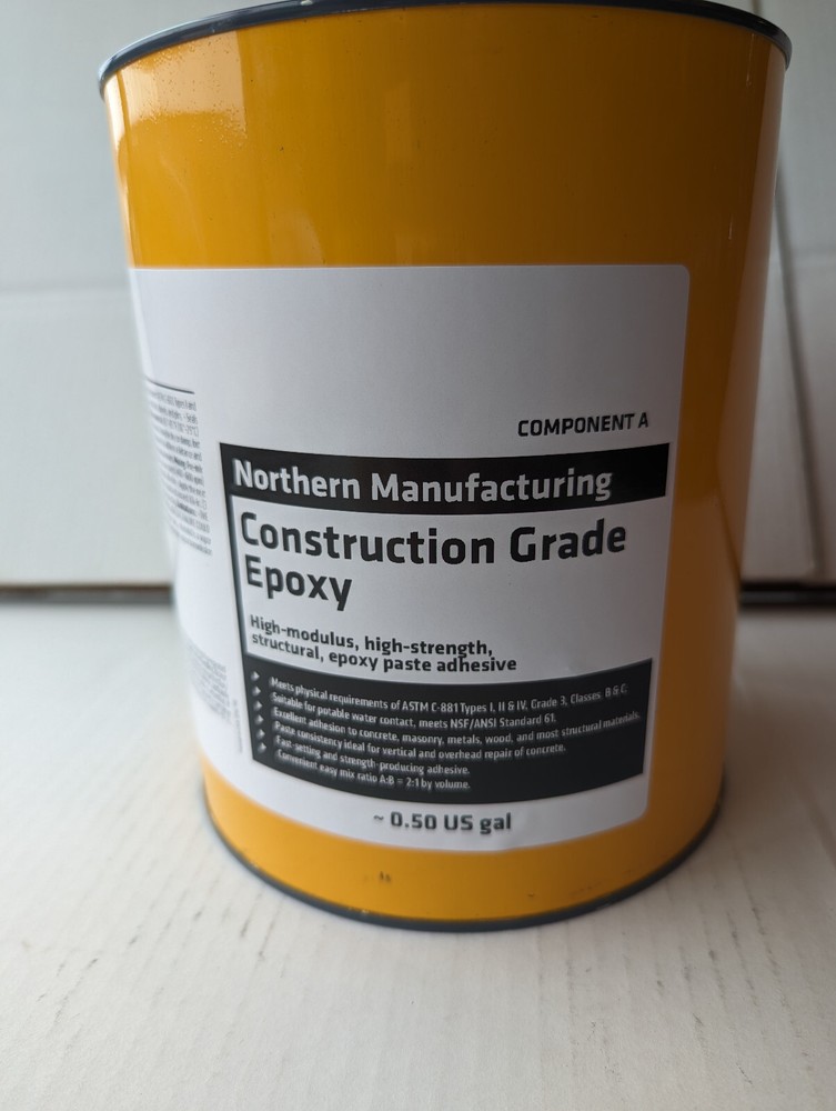 Construction Grade Epoxy paste adhesive Northern MFG 579215 components A B