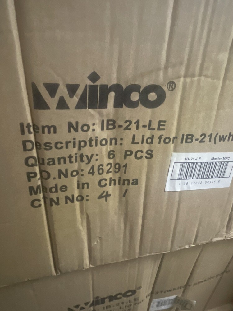 Winco IB-21 Replacement Lid – White Plastic Component for Ingredient Bin
