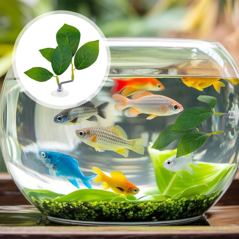 Thinp 3 Pack Betta Fish Leaf Pad, one size, Green, Transparent