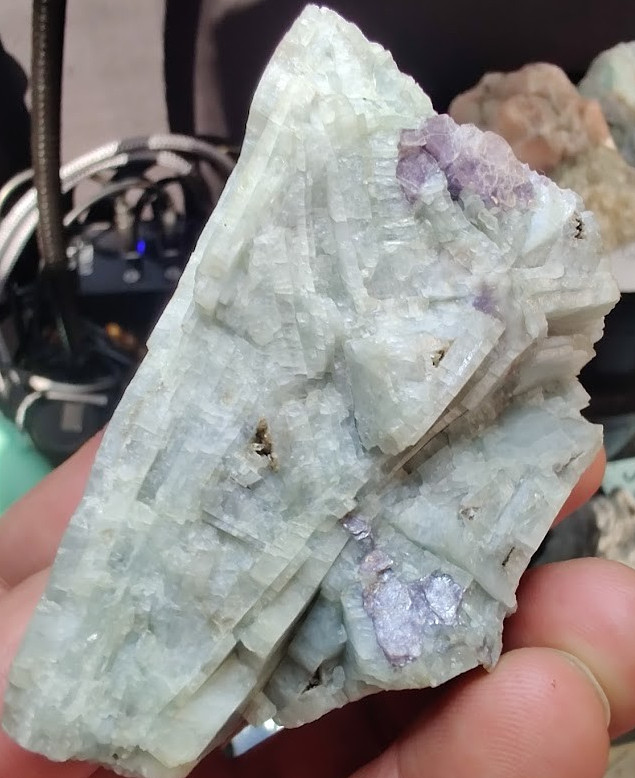 Nice Platy Layers of Blue Cleavelandite var. Albite w/ Lepidolite-Very Aesthetic