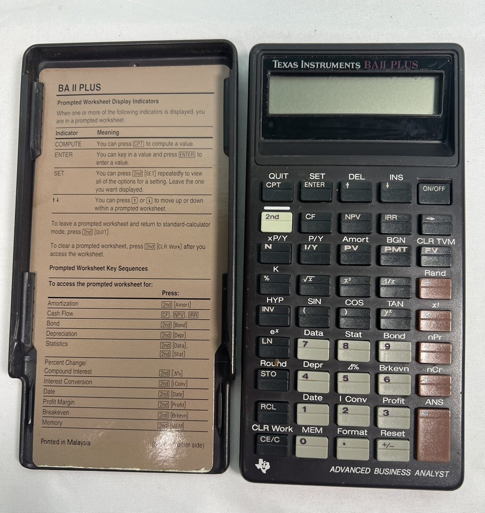 Texas Instruments BA II Plus Calculator with Case-Works