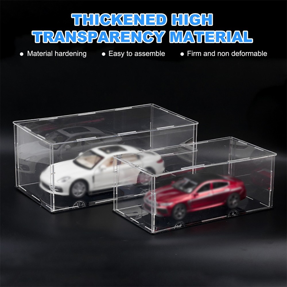 Acrylic Display Case 1: 18 Model Car Display Case Clear Storage Stand Box