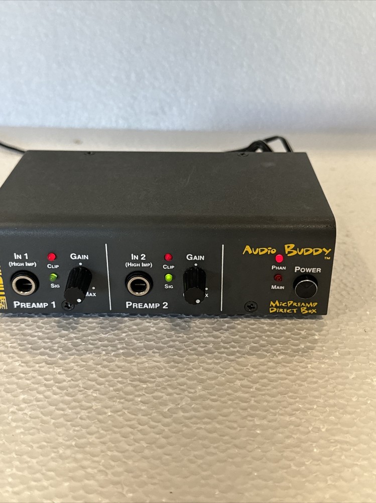 Midiman Audio Buddy 2 Channel Microphone Mic Preamp & Direct Box Phantom Power