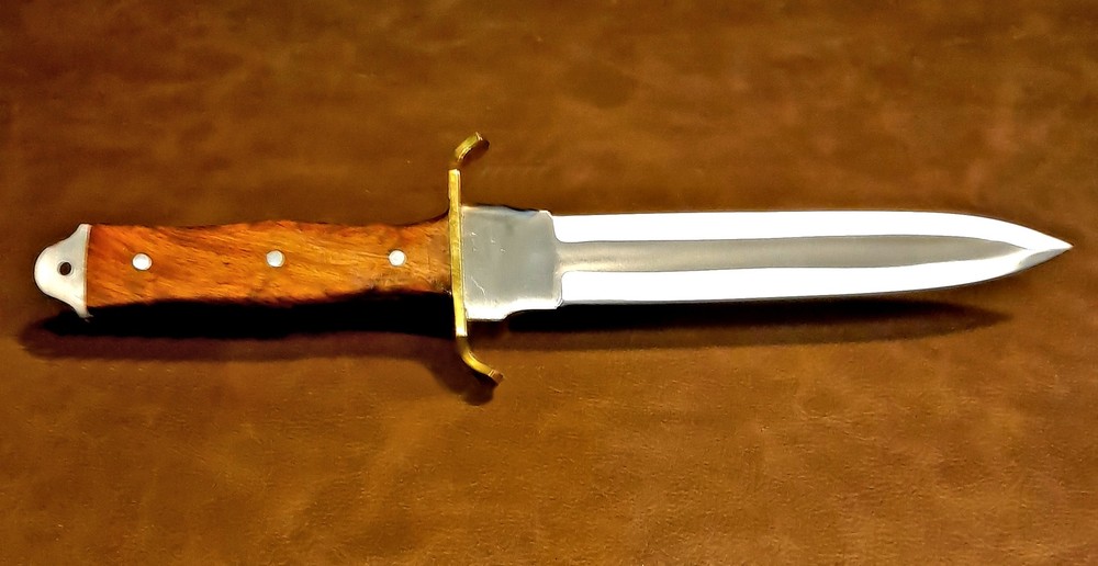 11.5" Combat Commando Dagger Double Edge Throwing Knife w/Leather Sheath