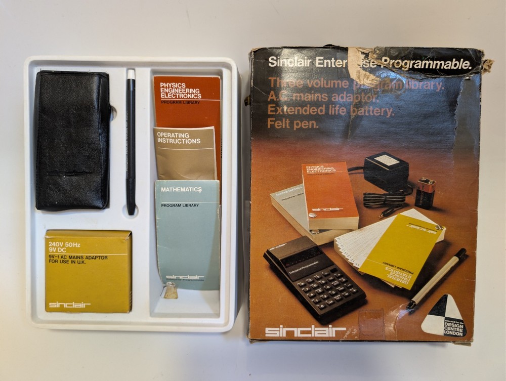 Sinclair Enterprise Programmable Calculator Vintage 1980s Working Boxed Manuals