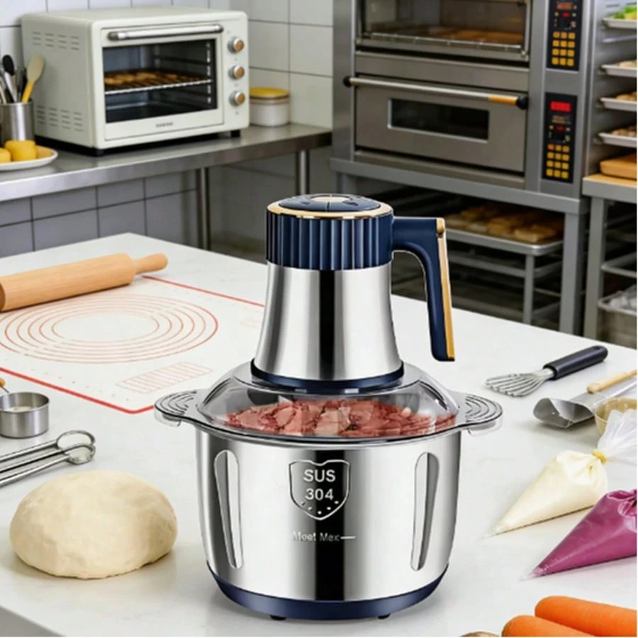 5L Electric Meat Grinder & Food Processor, Multi-Function Blender for Vegetables