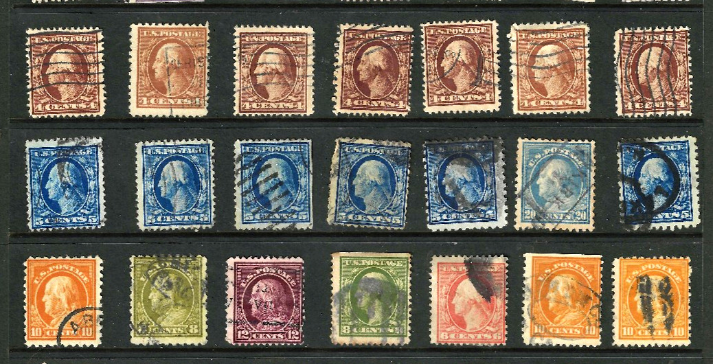 Dealer Collection 1C-$1 Untyped Washington Franklin Couple Coils 1908-22 US40-10