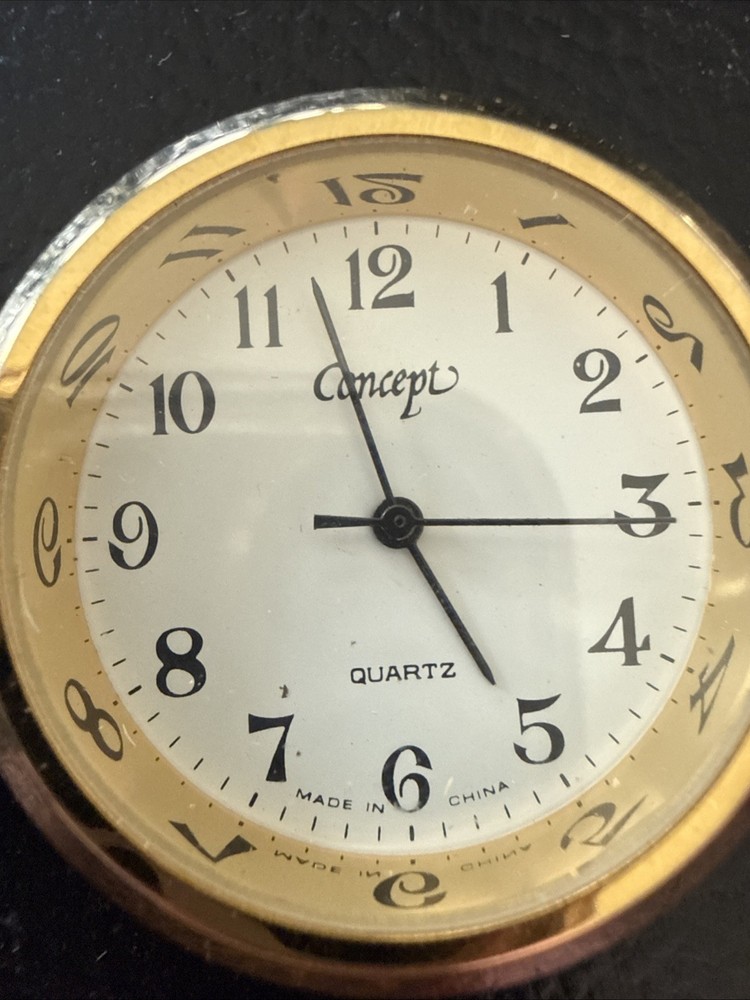 ROUND MINI QUARTZ CLOCK MOVEMENT (POP-IN) WHITE DIAL