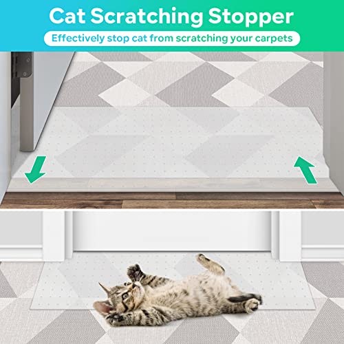 Cat Carpet Protector, Robust Plastic Pets Scratch Stopper for 8.2ftx12.2inch