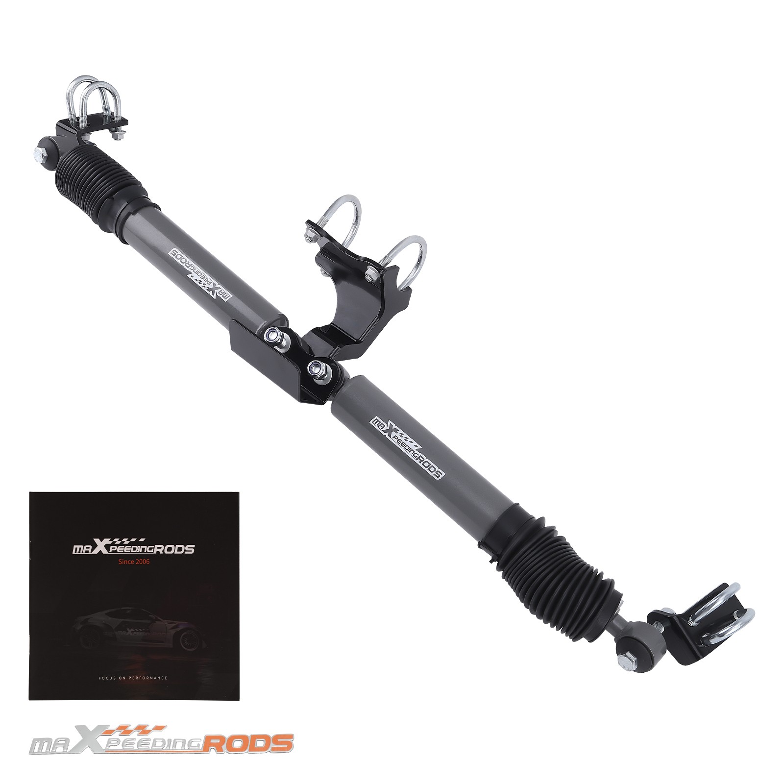 Bolt-on Dual Steering Stabilizer for Jeep Wrangler JK 2007-2017 Front 2-8"
