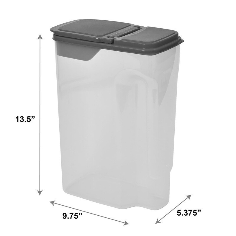 Clear Plastic Cereal Dispenser 2 Pack 32 Cup Storage Container Kitchen Organizer