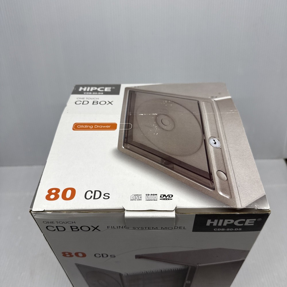 HIPCE CDB-80-DS One Touch CD BOX Filing System With Key