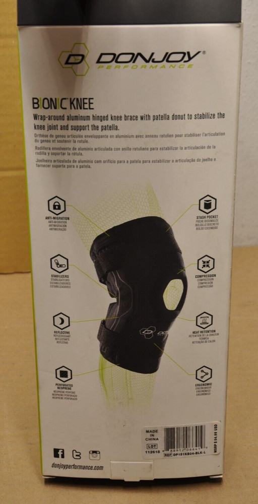 DonJoy Performance Bionic Knee Brace (Black/Large)