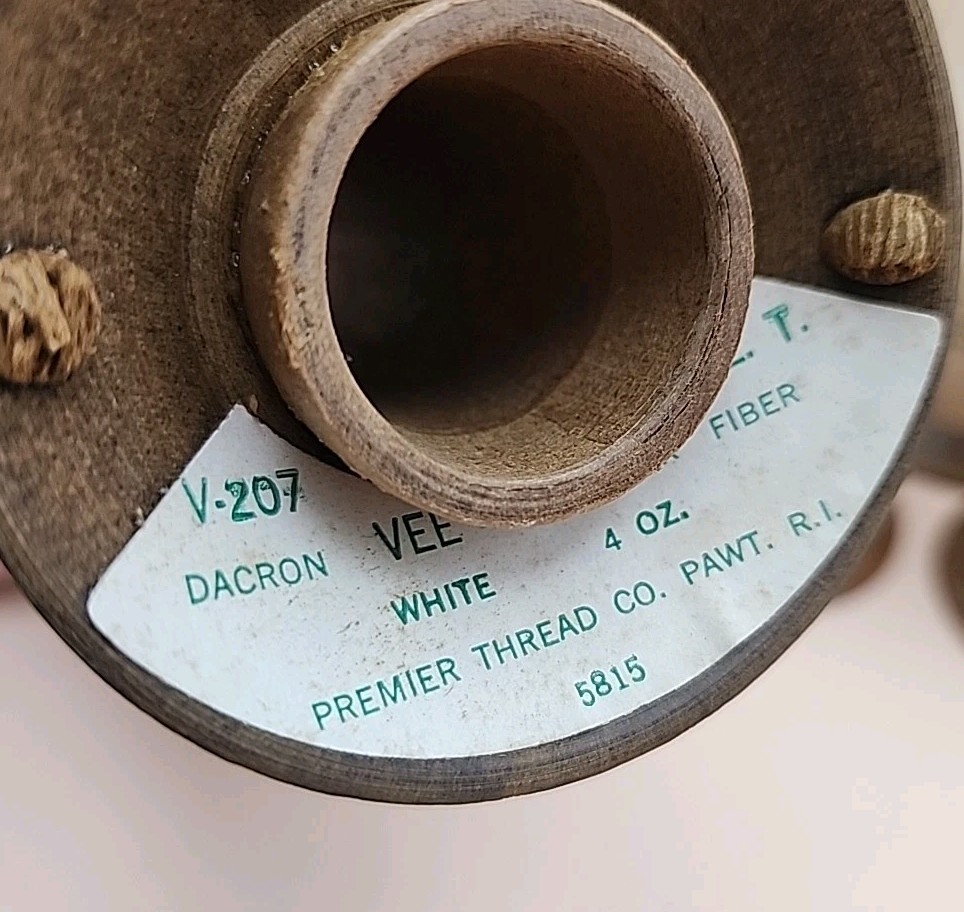 1 Spool - White 1/4lb Dacron Bowstring Material Long Bow String Made In USA NOS