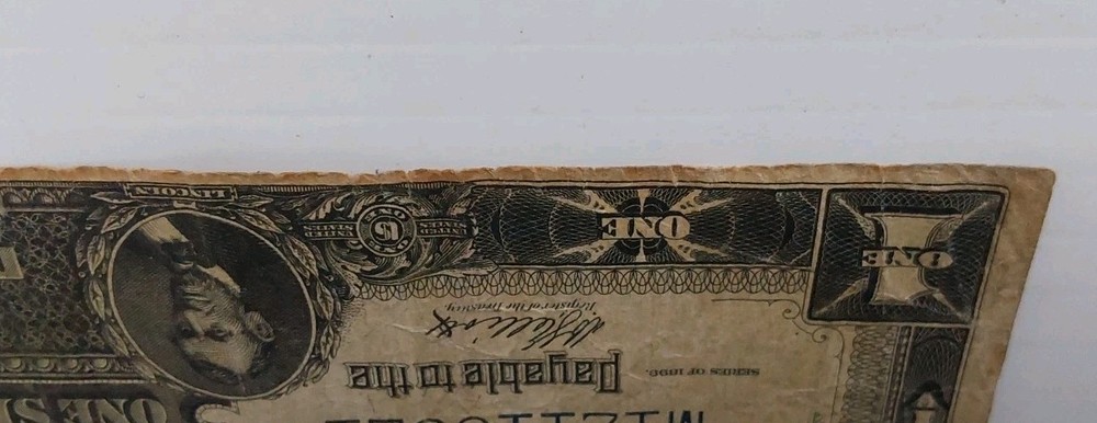 1899 1$ Black Eagle Silver Certificate - Serial# M12110321A (CIRCULATED)