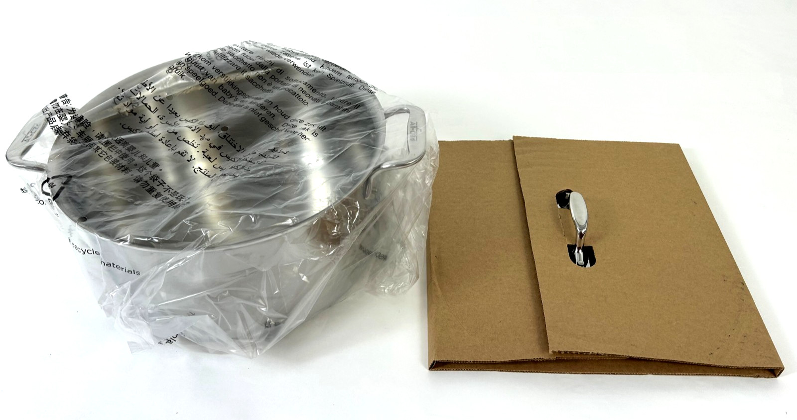 All-Clad 4508 D3 18/10 Stainless 3-ply Bonded Cookware, 8 Qt Stockpot with Lid