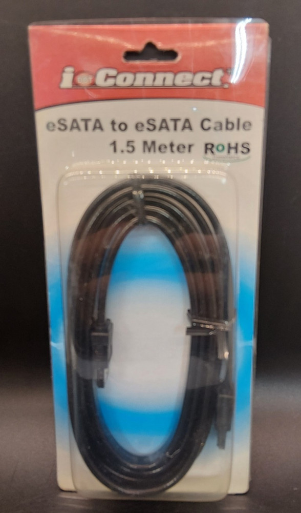 eSATA to eSATA Shielded Data Cable 1.5M External High Performance 6.0Gpbs