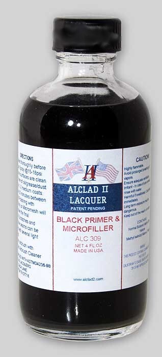 ALC-309 Black Primer & Microfiller Paint 4oz - US Fast Ship
