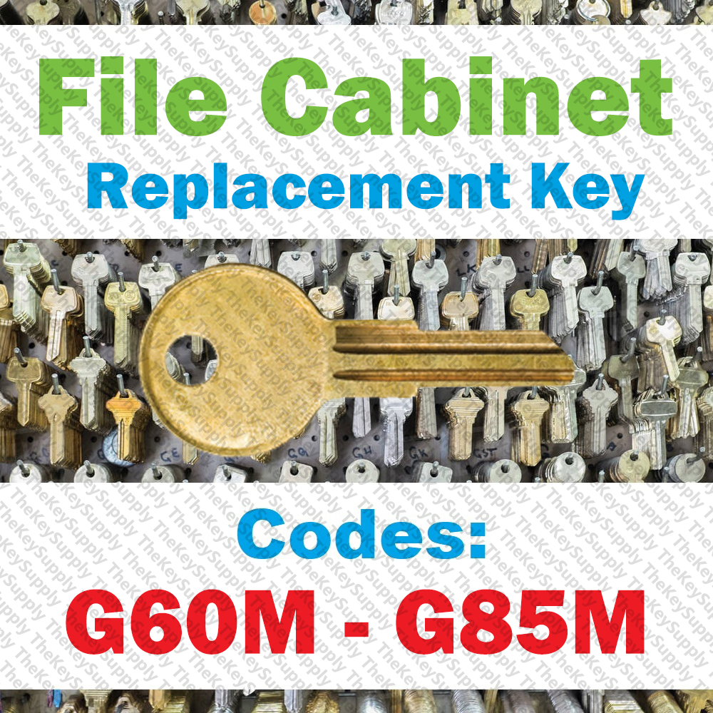 File Cabinet Replacement Key Cut to Your Code G60M - G85M