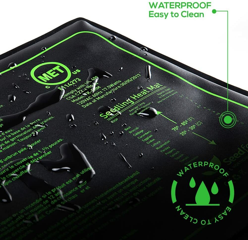 MET Seedfactor Seedling Heat Mat Hydroponic Heating Pad Home Garden Seed Starter