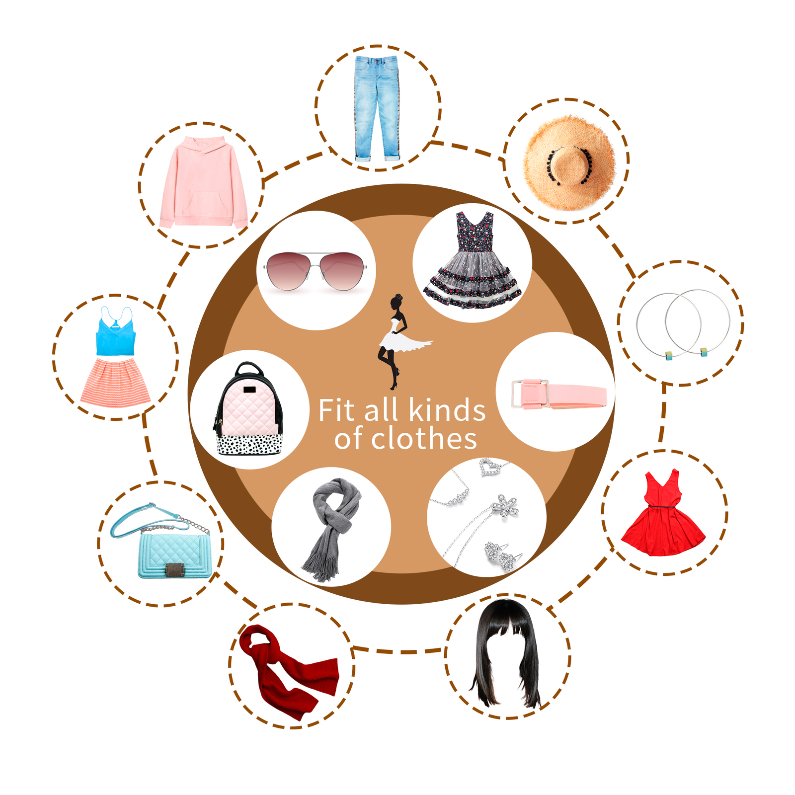 Mannequin Full Body Female Dress Form Realistic Display Head Turn Model w/ Base